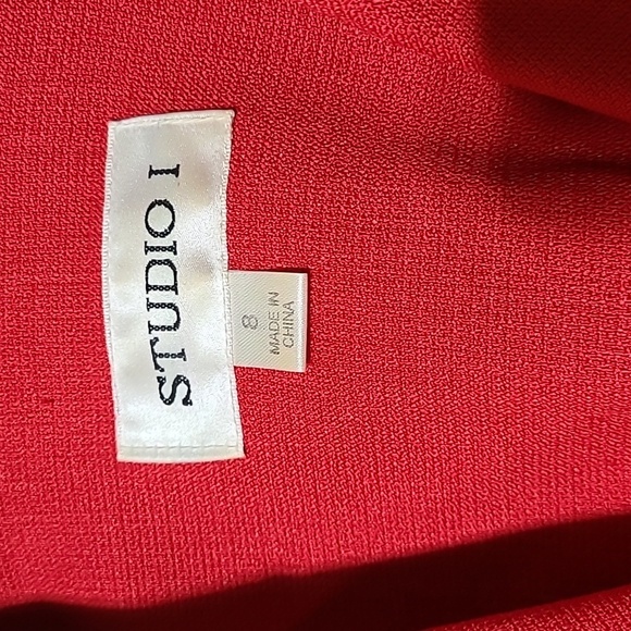 STUDIO 1 Women's Red Short Sleeve Blazer - Size 8 - Picture 6 of 12